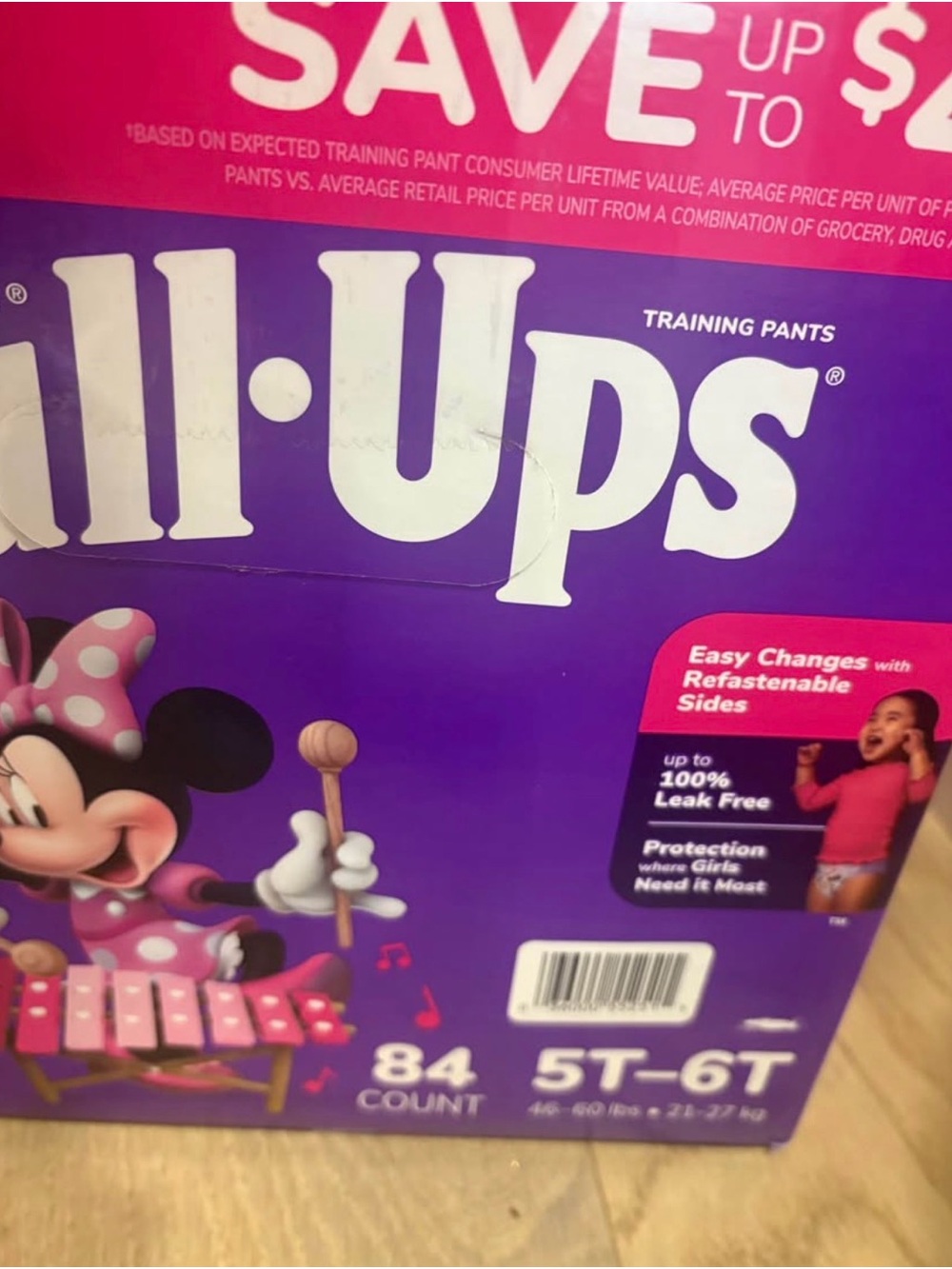Minnie Mouse Training Pants - Purple - Size 5T-6T (84 Count)